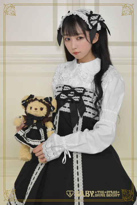 BABY ♥ Marquise ヘッドドレス ( Black×White ) BABYクラシカル