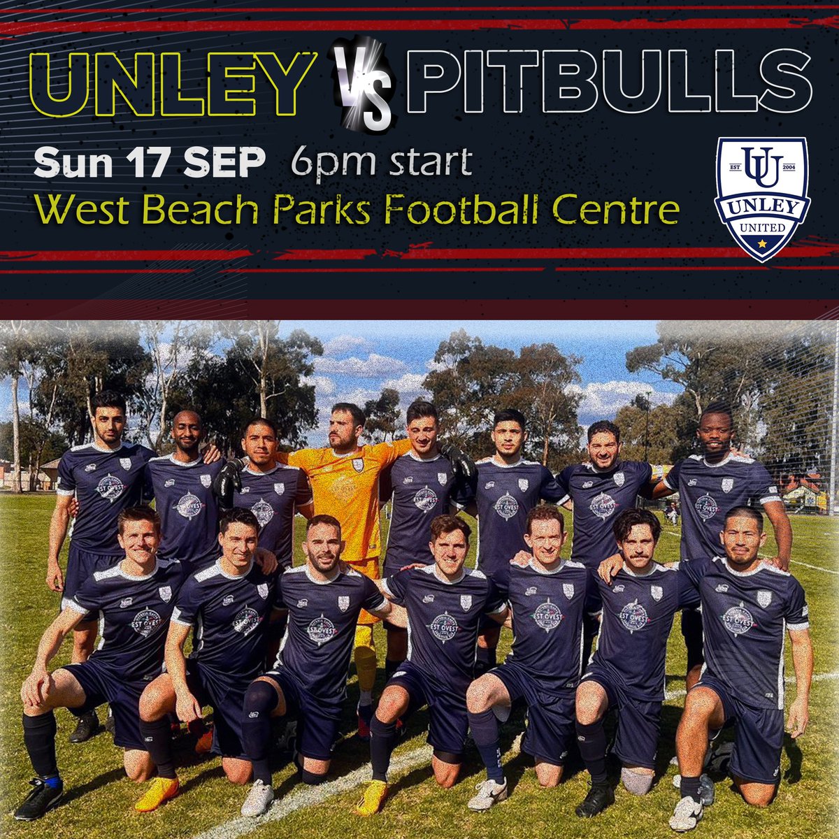 UnleyUnited's tweet photo. Unley United makes history with a Quarterfinals Cup Match against Pitbulls this Sunday- 6pm. Come out to support us and get us through to the semifinals of the Cup!!! https://t.co/ORYR8V2dqf