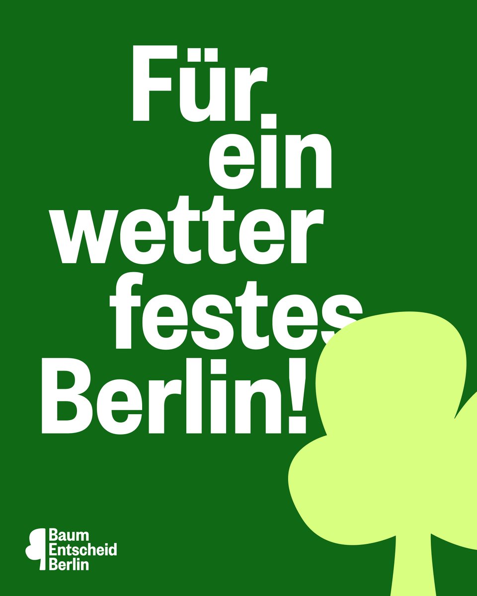 Einen neuen Volksentscheid braucht die Stadt! 🌳Im Bündnis mit @ecosia @julianzuber und @wegeheld starten wir den BaumEntscheid - für eine wetterfeste und hitzesichere Stadt! 👉Mitmachen und mehr Infos: baumentscheid.de