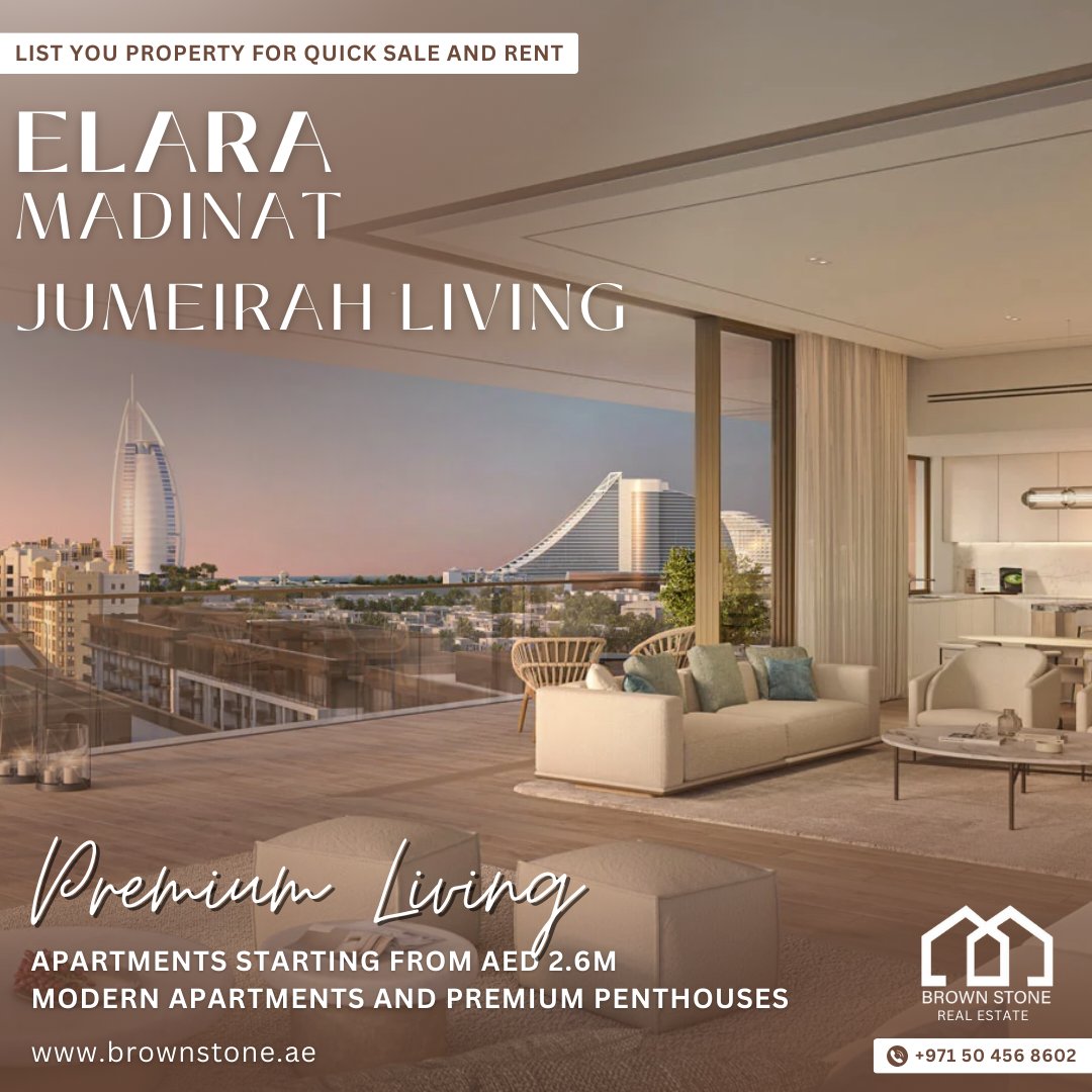 brownstone_ae's tweet photo. Welcome to Madinat Jumeirah Living's Elara, a collection of luxury apartments in one of the most sought-after places, surrounded by a lush green landscape. 

The 1-3 bedroom flats, as well as the 4-bedroom penthouses, are all seamlessly designed.

+(971) 50 456 8602 https://t.co/Y1aFRzhH2s