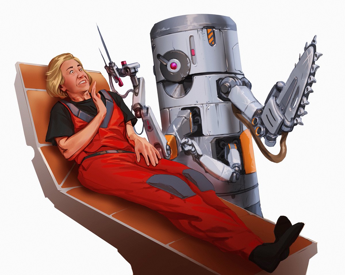 MongoosePub's tweet photo. The Bots of Alpha Complex are designed to serve the needs of every loyal Citizen without question, complaint or cynical interpretation of commands.
Truly, they are a Troubleshooter's best friend.
#ttrpg #Paranoia #TheComputer #AlphaComplex https://t.co/sTgdNImq9V