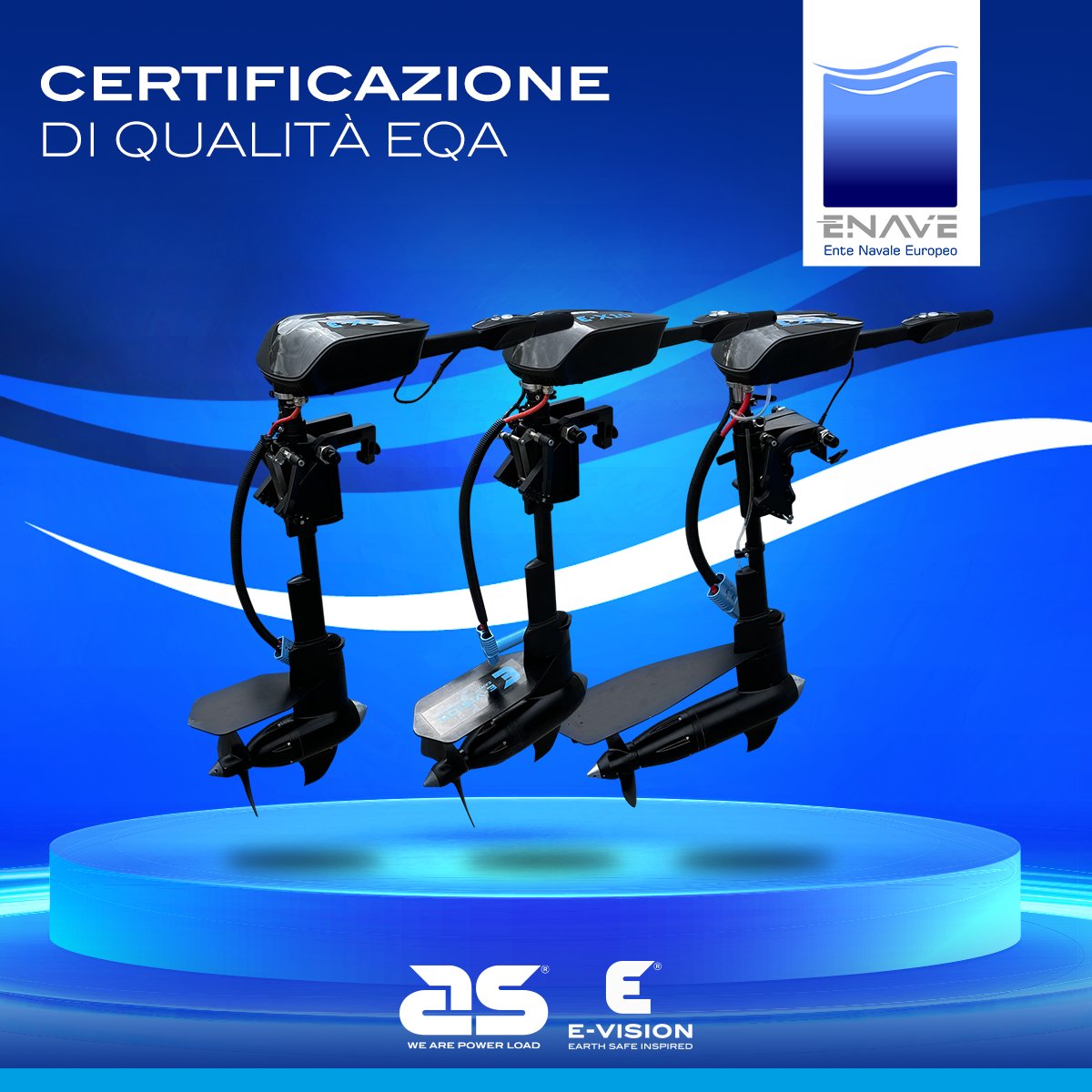 AS_Labruna's tweet image. Orgogliosi di ottenere la Certificazione di Qualità EQA per i nostri sistemi di propulsione elettrica fuoribordo, conforme alla norma ISO 16315:2016. Questa attestazione volontaria garantisce l&apos;eccezionale qualità nel settore nautico, completando la marcatura CE. 
#ASLabruna