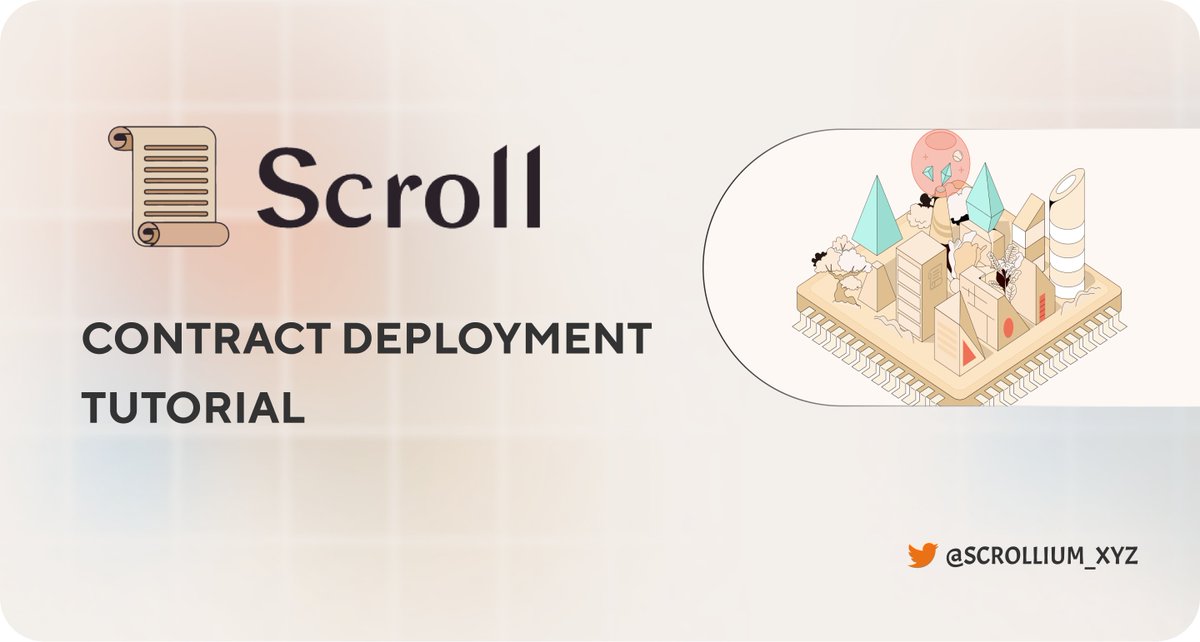 scrollium_xyz's tweet image. 📄 Become a Dev on Scroll 📄

Hey, #Scrollers! Here is your tutorial that explains how to deploy a smart contract on #Scroll Sepolia using #Hardhat or #Foundry 

Let's dive in!

A thread 🧵