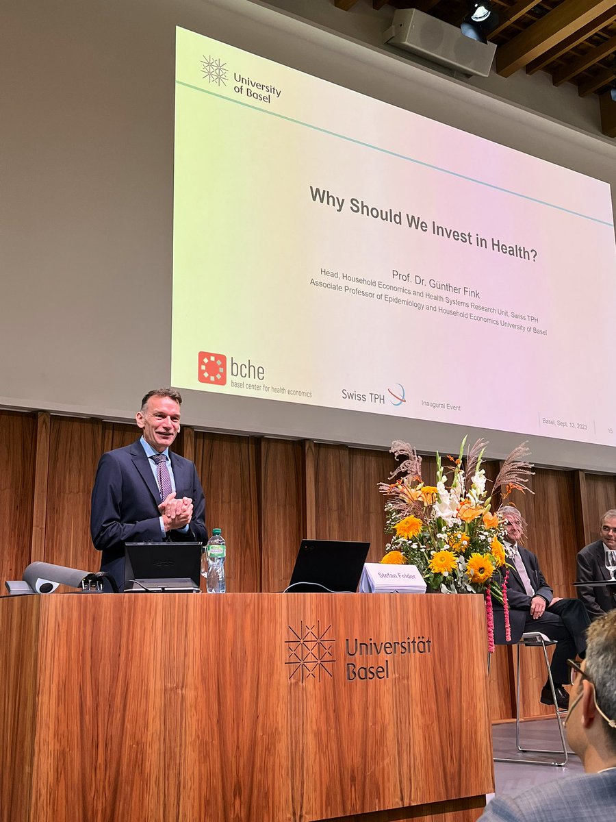 SwissTPH's tweet photo. @TorstenSchwede @UniBasel_en @BaselStadt The #BCHE is led by @guenther_fink (Faculty of Economics, Swiss TPH), Matthias Schwenkglenks (Faculty of Medicine) & by Stefan Felder (Faculty of Economics). https://t.co/O5WjPWl4zo