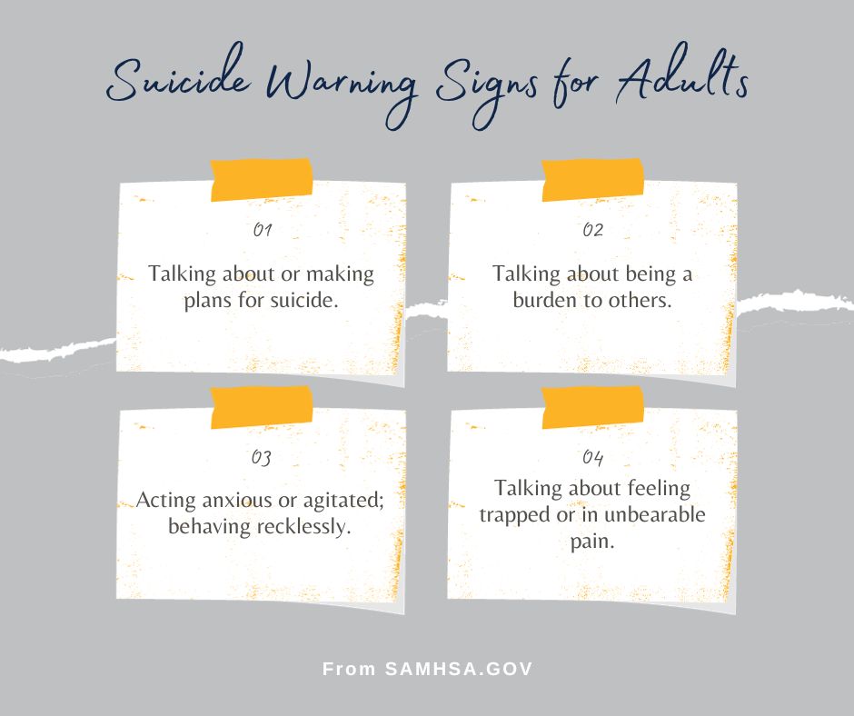 NcAmplified's tweet photo. The causes of suicide are complex and determined by multiple combinations of factors, such as mental illness, substance misuse, painful losses, exposure to violence, and social isolation. If you notice signs call or text 9-8-8 to reach the Suicide &amp; Crisis Lifeline. #nspw https://t.co/YmqiUYHc4x