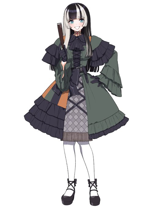 きれいならでん嬢✍️
幕を模したゴス "良" 
#らでん似絵 