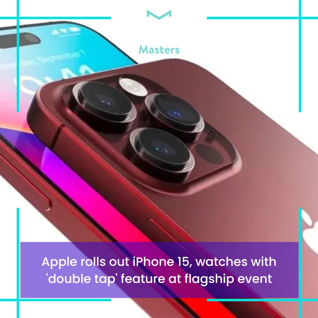 moneymastersapp's tweet photo. Reported by Reuters
#AppleEvent #iPhone15 #NewAppleWatch #TechReveal #FlagshipDevices #InnovationUnveiled #NextGenerationTech #AppleProductLaunch #CuttingEdgeTechnology #MustHaveGadgets https://t.co/G6f2Nc7K4d