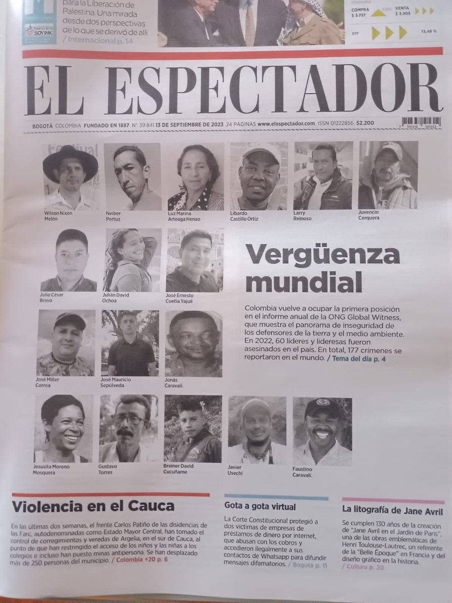 renaticas's tweet photo. Como @BramEbus ha reportado, la violencia contra defensores del medio ambiente no baja. Una vergüenza si que es. https://t.co/9PuRNABPNC