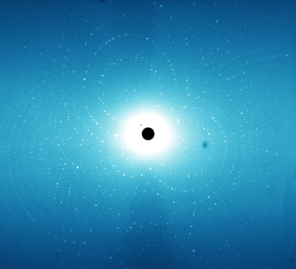 Always great to see beautiful neutron diffraction patterns <a href="/ILLGrenoble/">Institut Laue-Langevin</a> :)