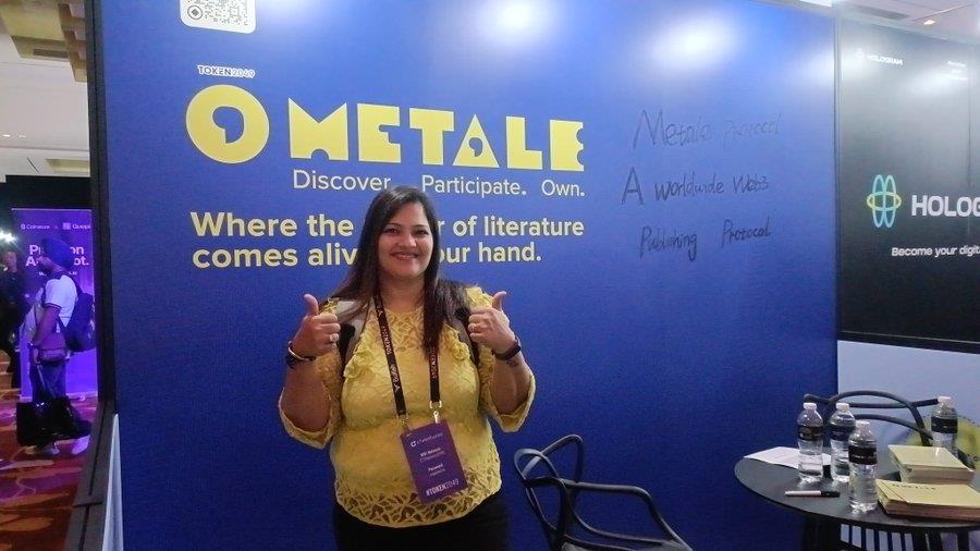 TaleX_chain's tweet photo. "The sizzling atmosphere! Come and share your photo with Metale!" 🔥🔥 
#Metale #Token2049 https://t.co/DDrRYTyqzq