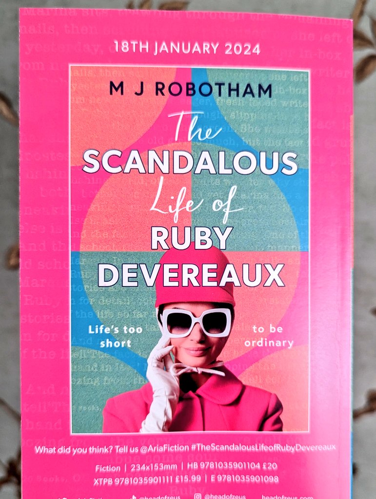 Many thanks to @HoZ_Books for this beauty!

#TheScandalousLifeofRubyDevereaux by @mandyrobothamuk 

Sounds amazing! Out in January 💞💞

#bookblogger #bookpost #bookstagram