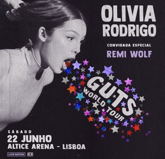 🚨Olivia Rodrigo irá ao Portugal pela PRIMEIRA vez com a “GUTS World Tour”  em 22 de Junho, com convidada especial Remi Wolf.