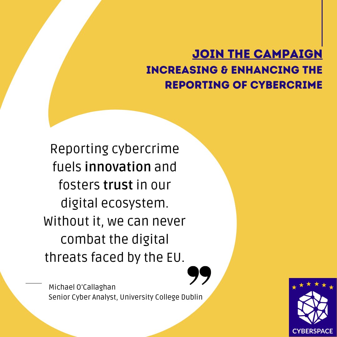 🚨We're inviting SMEs and organisations to participate in our CYBERSPACE study to help understand and improve cybersecurity awareness in the EU 🇪🇺
Stakeholder board member, Michael O'Callaghan, is also supporting our campaign 🚀
Be part of the change! ➡️ bit.ly/3ZhVsIp