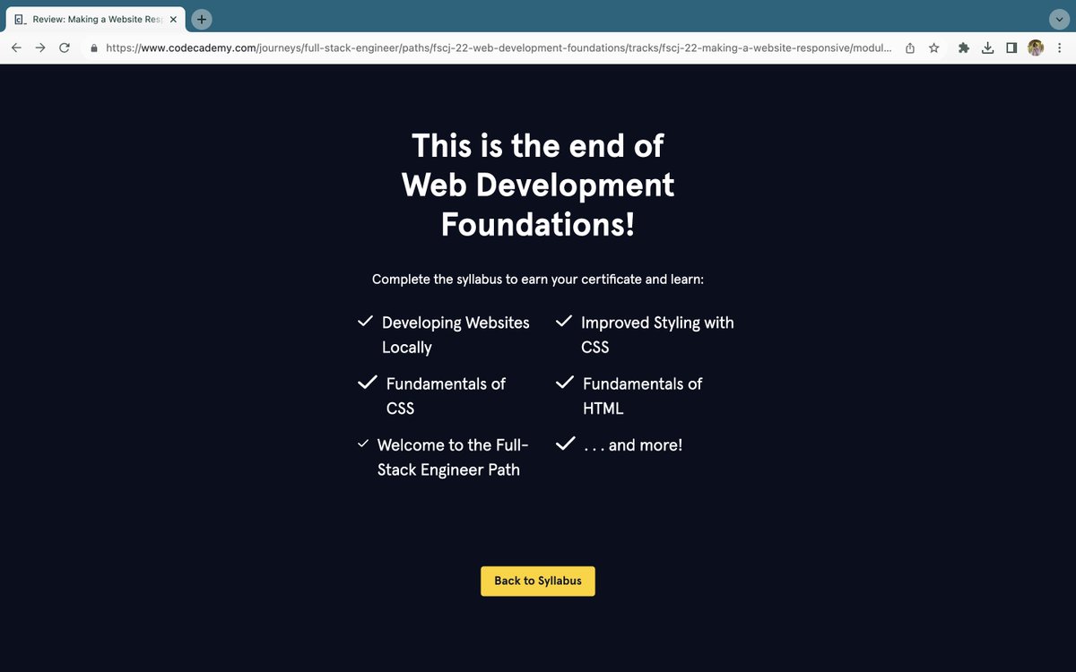 VeeCodingDiary's tweet image. Yahooo! The first module is over, moving on to more challenges with @Codecademy 
Having great fun working on the projects and #learnig new things
#codingjourney