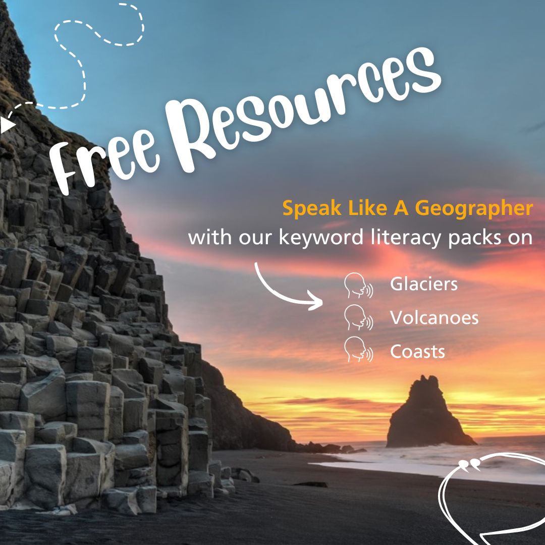 DTWEGeography's tweet image. Help students Speak Like a Geographer with FREE resources to master tricky Tier 3 vocab.Pitched at different levels: &apos;conversational&apos; &amp;amp;&apos;professional&apos; to suit #KeyStage3 to #KeyStage5
#geographyteacher #geogchat #geography #glaciers #coasts #volcanoes #literacy #GCSE #KS3 #ALevel