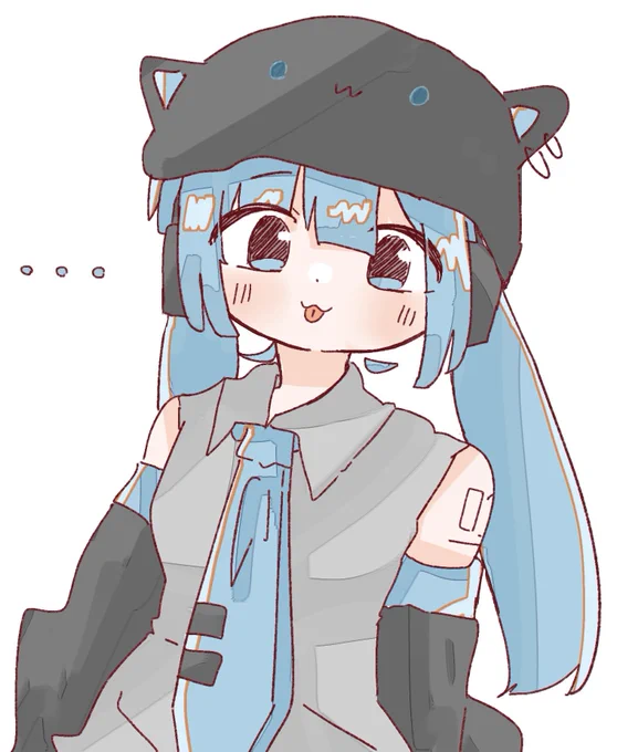 舌しまい忘れミクちゃん #初音ミク 