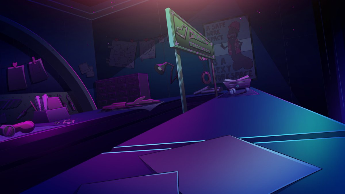 A couple of bgs I got to do for the end sequence of episode 6 under the direction of our fearless art leader <a href="/probfakeblonde/">Sam ☀️</a> .  The comp team did such a gorgeous job of these and making them so romantic and sweet #helluvaboss