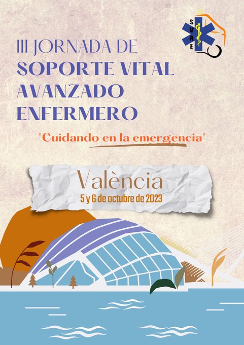 ✏️INSCRIPCIONES ABIERTAS de la III Jornada de 
<a href="/SVAE_SEMES/">Grupo de Trabajo SVAE SEMES</a>

Inscríbete en: semes.org/evento/iii-jor…

'Cuidando en la Emergencia'

📍Valencia
🗓️5 y 6 de octubre