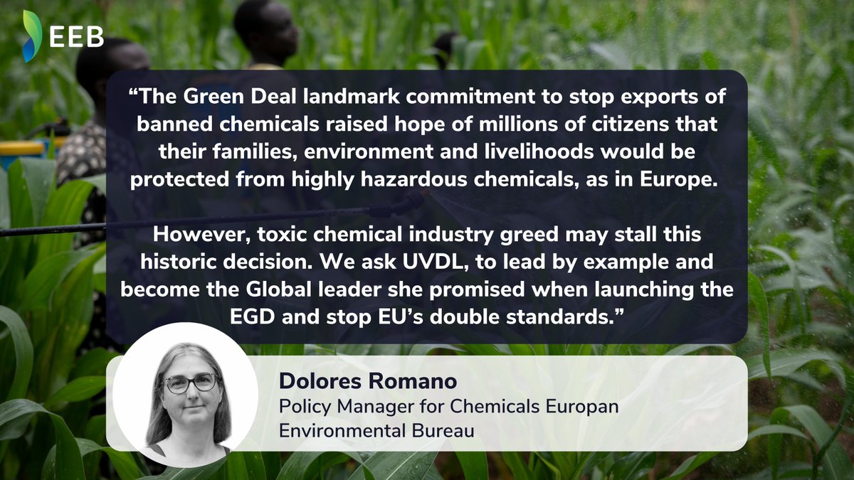 🚨Alarmed and disappointed: the <a href="/EU_Commission/">European Commission</a> breaks its commitment to stop production and exports of #hazardouschemicals banned in the EU

🙅🏾The EU must lead by example #StopToxicExports

No more broken promises of the #GreenDeal, still time to get it right! #SOTEU2023
