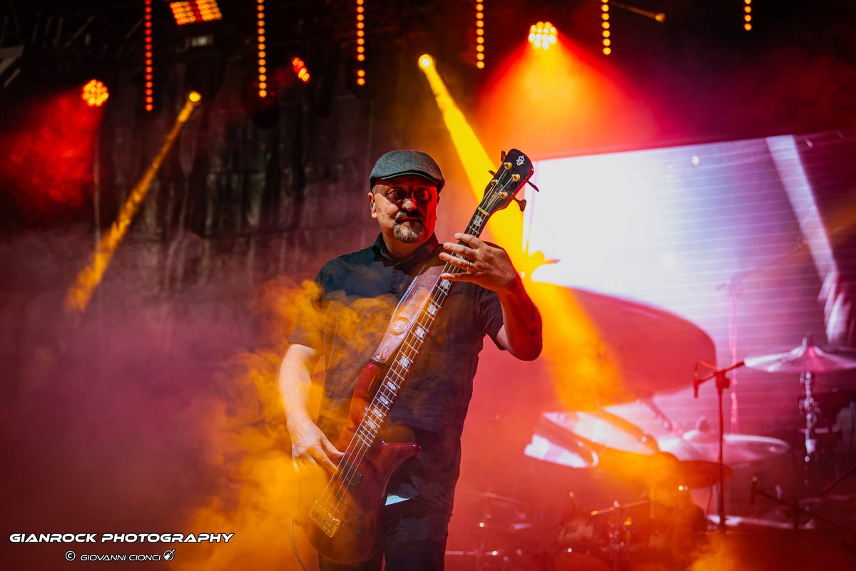 Recent live pic with @ORKBAND thanks to Giovanni Cionci for the shot. Playing my @OfficialSpector Euro 453 LX and out of shot @ebssweden  HD360 - a great combo....!