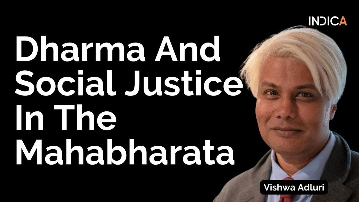 IndicaOrg's tweet photo. #Dharma And #SocialJustice In The Mahabharata By Vishwa Adluri (@VishwaAdluri)
Watch: https://t.co/GzfyycT40C
#HinduEthics #DharmaSankatam #Dharma #Mahabharata #BhagavadGita #Turmoil #Morality #Ethics #IKS #IndicKnowledgeSystems #IndianKnowledgeSystems https://t.co/GeVGZCXNkO
