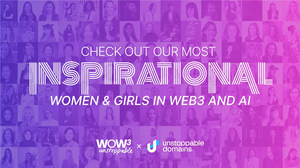 UnstoppableWoW3's tweet photo. Today is the day! 🏆 HUGE congratulations to all the Most Inspirational Women and Girls in Web3 & AI winners!!
🏆 Most Inspirational Women: https://t.co/yaom1RoqD9
🏆 Most Inspirational Girls: https://t.co/QVovRPjYjF
To celebrate...👇 https://t.co/Fho3v0kz93