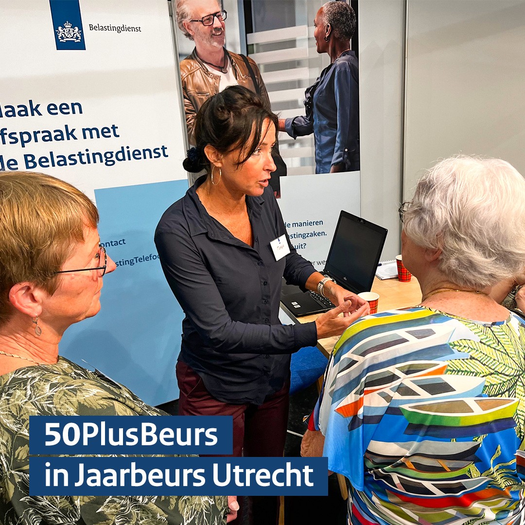 Sinds gisteren staan we op de #50PlusBeurs in de Jaarbeurs Utrecht. Hier kun je in gesprek gaan met onze experts over onder andere schenkingen aan kinderen, of over langer doorwerken na je pensioen. Kom t/m zaterdag langs bij onze stand (hal 7). Kijk op: 50plusbeurs.nl