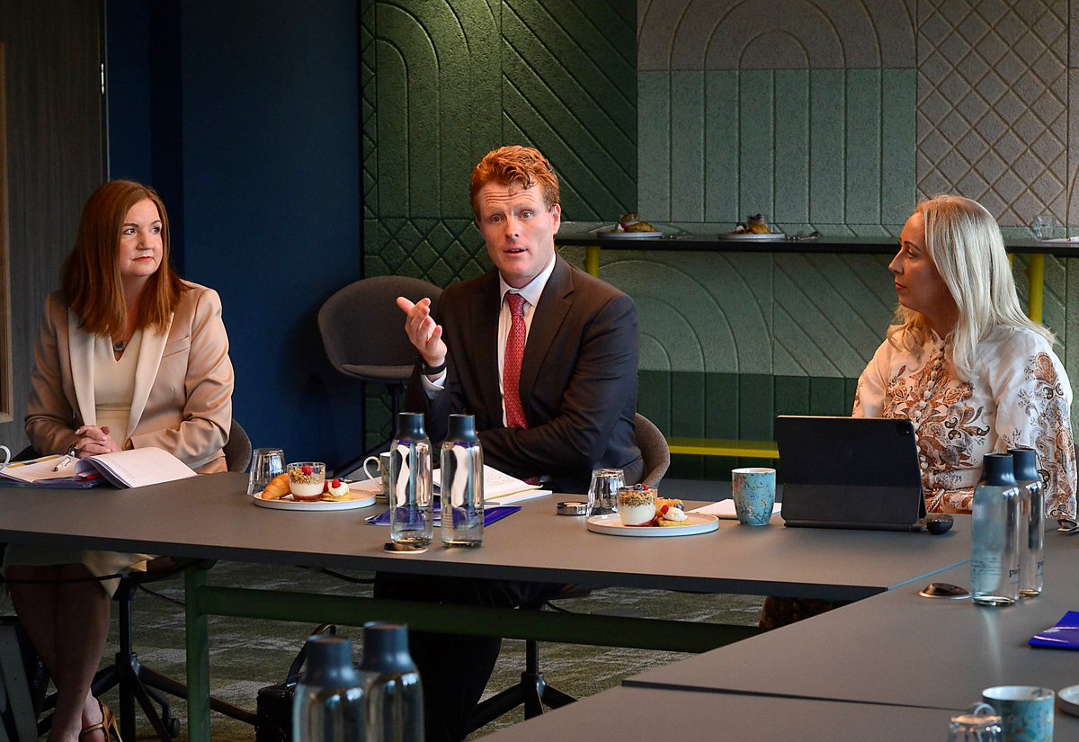 HeadNICS's tweet photo. Working with our business partners to deliver on important issues across childcare and women’s entrepreneurship. Great to have constructive conversations with @USEnvoyNI - making progress and making a difference. Thanks to @PwC_UK for hosting.
#OurGiantAmbition https://t.co/Hj69kQqzR7