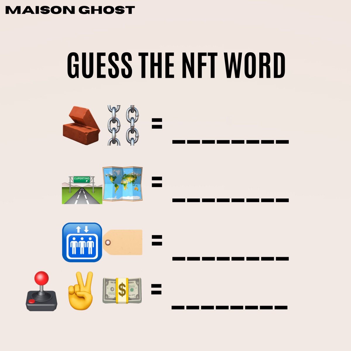 Picking two winners who correctly guess all 4 NFT words for a big gift 👀🎁
