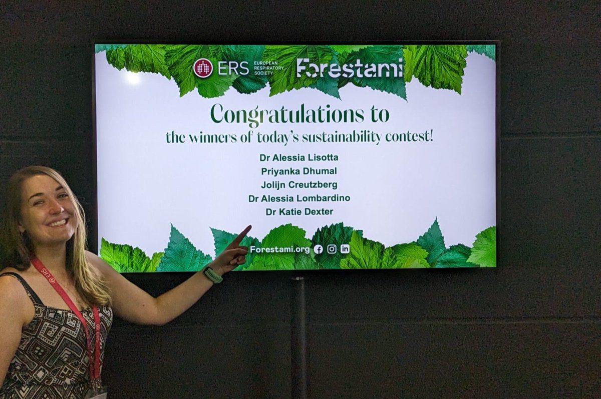 Honestly so pleased that I was one of the winners the for this sustainability quiz 😅 Thanks for donating trees @EuroRespSoc! #Sustainability #Green #forestami @EuropeanLung @BIUSoton @UoS_Medicine @LEAFinLabs