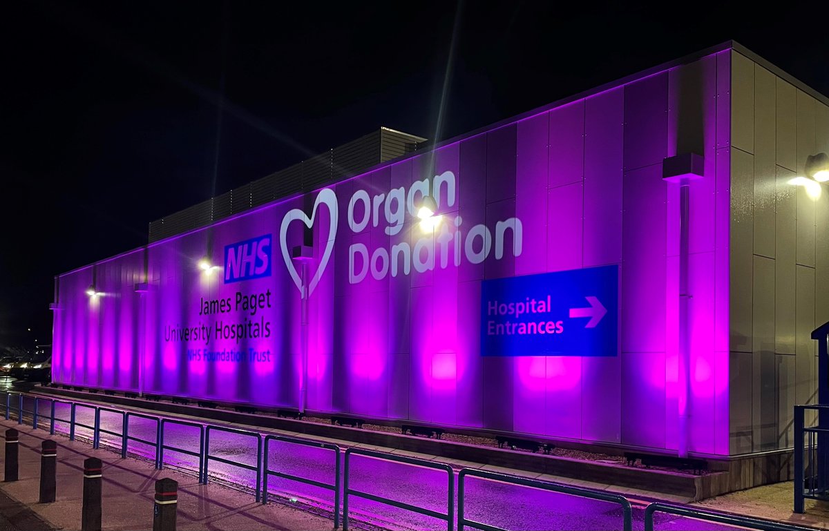 Great Yarmouth & Gorleston are set to shine bright during this year's #OrganDonationWeek, with 6 iconic buildings illuminated to raise awareness & encourage discussions about the importance of organ donation. Read more: shorturl.at/rsvyV #GoPink #LightForLife @JamesPagetNHS