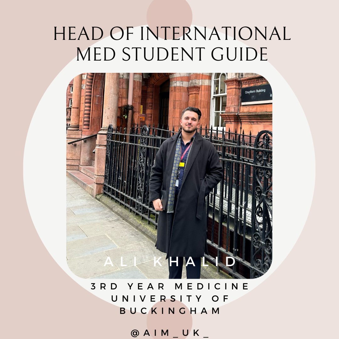 aim_uk_'s tweet photo. Introducing Ali, our Head of International Med Student Guide! 

"I'm responsible for the publication of the international medical student guide 1st edition 2023-2024. I'm also responsible for production of concise summarised material of the Guide and future editions." https://t.co/ZDLHB88yhI