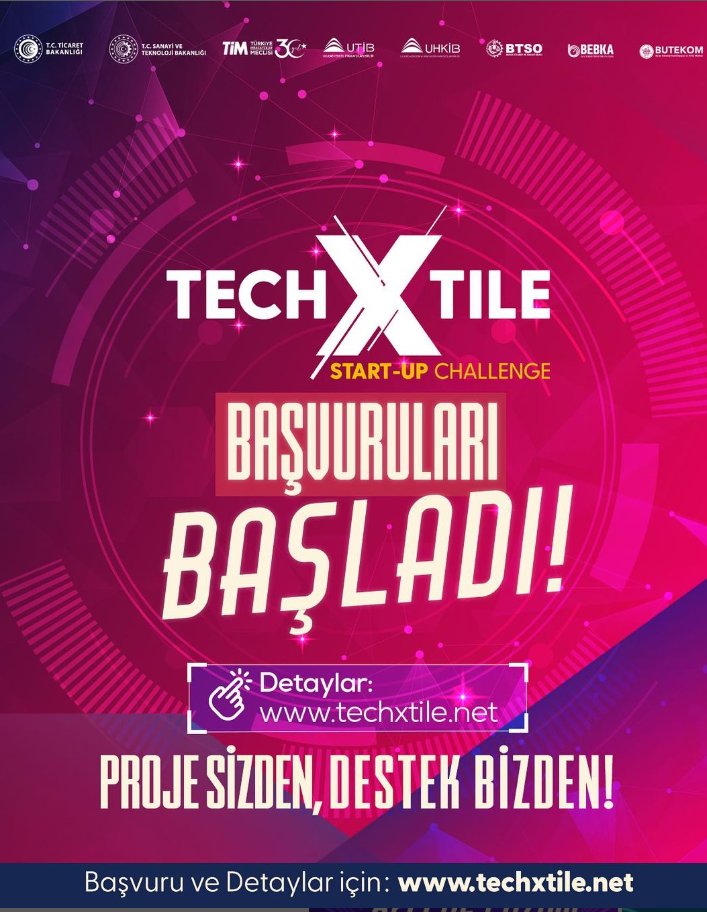 TECHXTILE BAŞVURULARI BAŞLADI!!
@uibkurumsal
@TCSanayi
@Bursatto
@BursaTeknikUni
@ancaglar
@AyseCBedeloglu
@BursaTSO
@techxtile_
#tekstil #arge #inovasyon #startup #proje #teknik #teknoloji #hazırgiyim #bursatekniküniversitesi #challenge