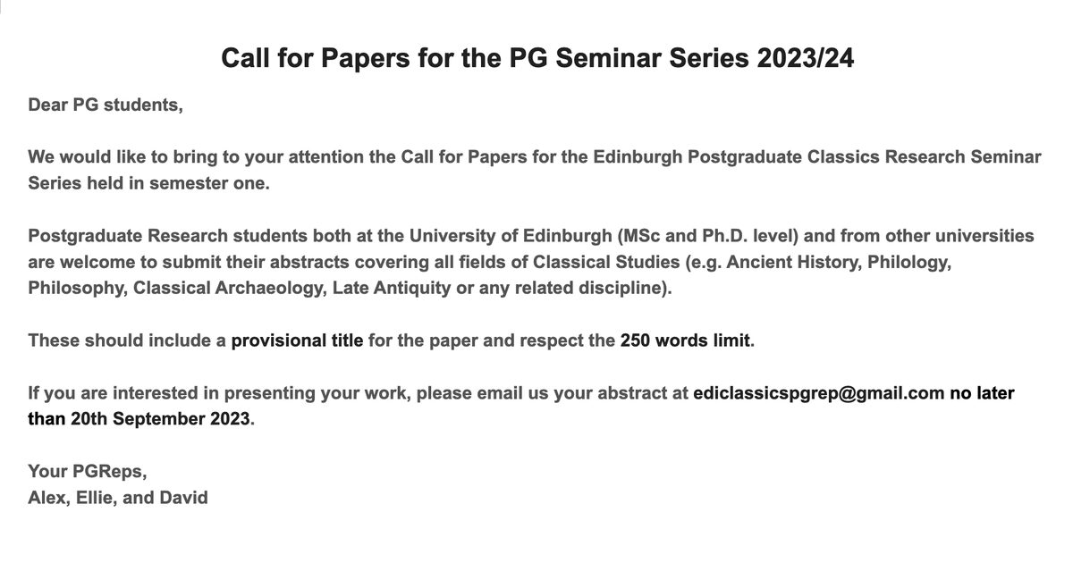 UoE Classics PG Reps tweet media