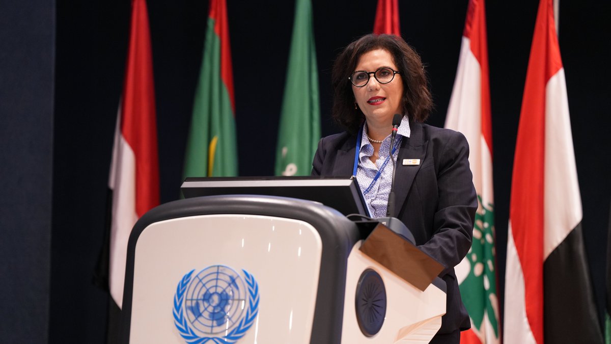 “Governments’ investment in empowering women & girls plays a significant role in improving their quality of life and changing the stereotype about the #Arab region.' Laila Baker, @UNFPA Arab States Regional Director during the 6th Regional Review of the #ICPD in the #Arab region.