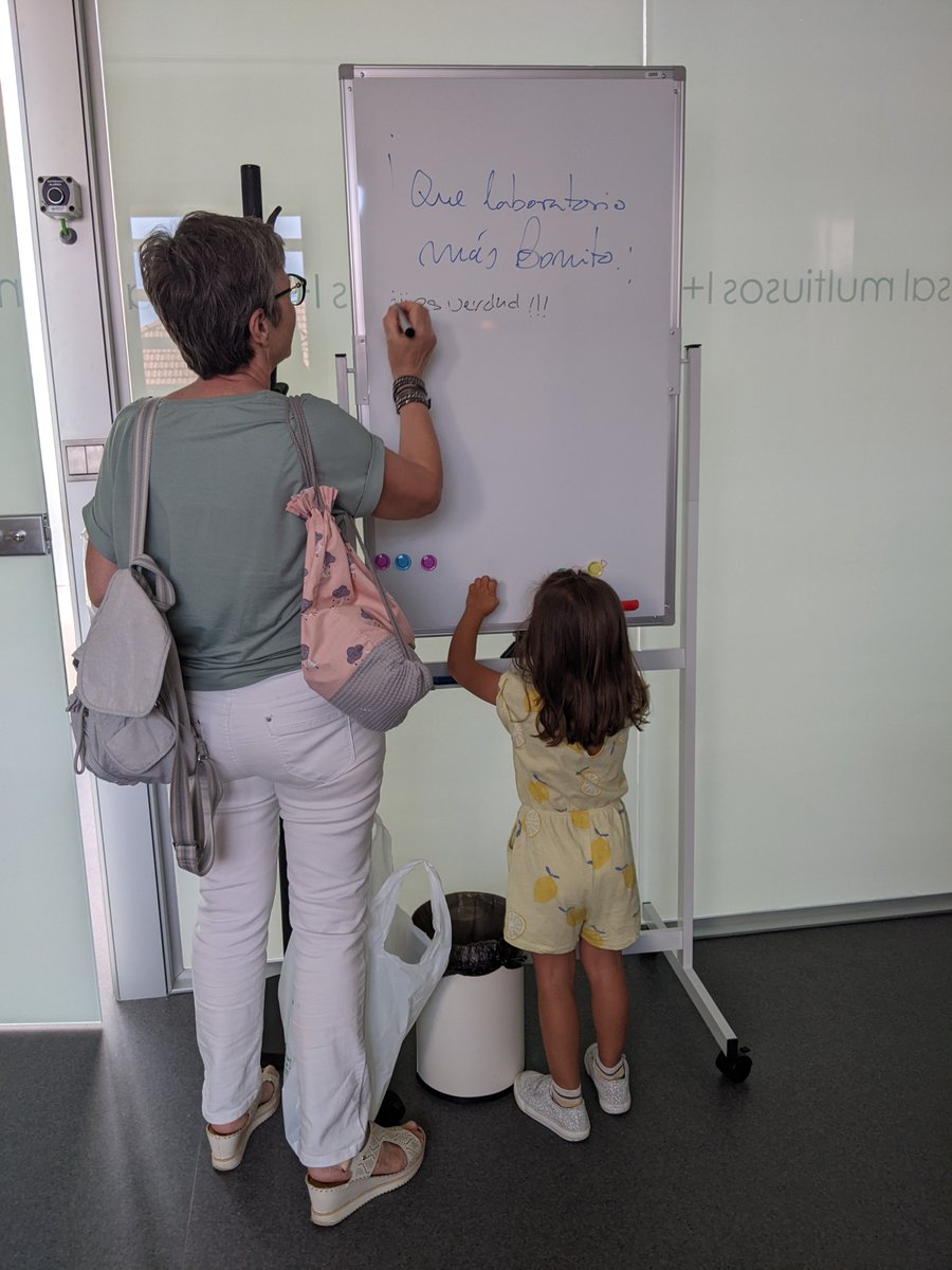 Mum &amp; Daughter came to supervise the construction of our #Biogeoscience lab, meaning white board and chairs got tested by experts