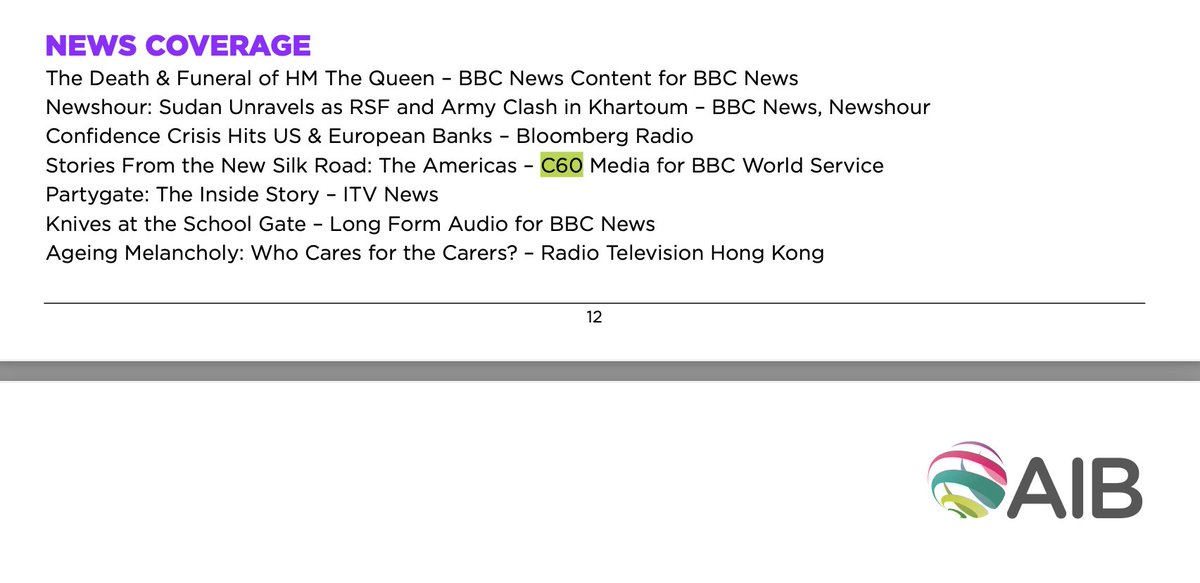 Our BBC World Service programme 'Stories from the New Silk Road: The Americas', presented by the multi-talented and multi-lingual <a href="/katywatson/">Katy Watson</a>, has been shortlisted for the AIB awards! Congratulations, Katy! theaibs.tv