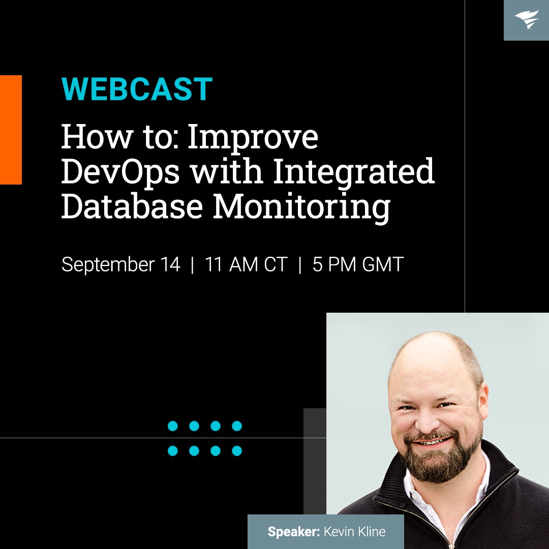 TracyKenneally's tweet image. Kevin Kline is back!! Join Kevin as he explores integrating Visual Studio "quality gates" with SolarWinds Database Performance Analyzer and SQL Sentry.
Register here and join us live on September 14: launch.solarwinds.com/improve-dev-op…
#DevOps #DatabaseDevelopment #SQLServer