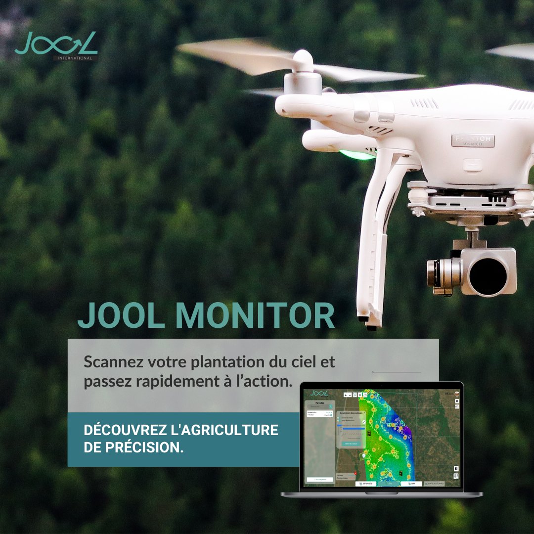 💻 Grâce à JOOL MONITOR notre logiciel de traitement de données collectées par drone, vous serez capable de contrôler les facteurs qui impactent votre rendement.

☎️+225 01 538 787 70
📧info@jool-int.com
 #SmartAg #CI #MadeInAfrica #Agriculturedeprécision #Agriculture #Plantation