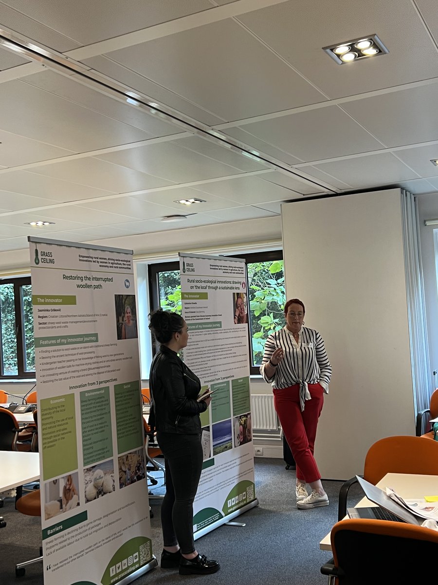 Now it's the turn of Catherine Kinsella, co-owner of Saltrock Dairy , to present her rural socio-ecological innovation drawingon ‘the local’ through a sustainable lens👩‍🌾🐮 #GRASSCEILING