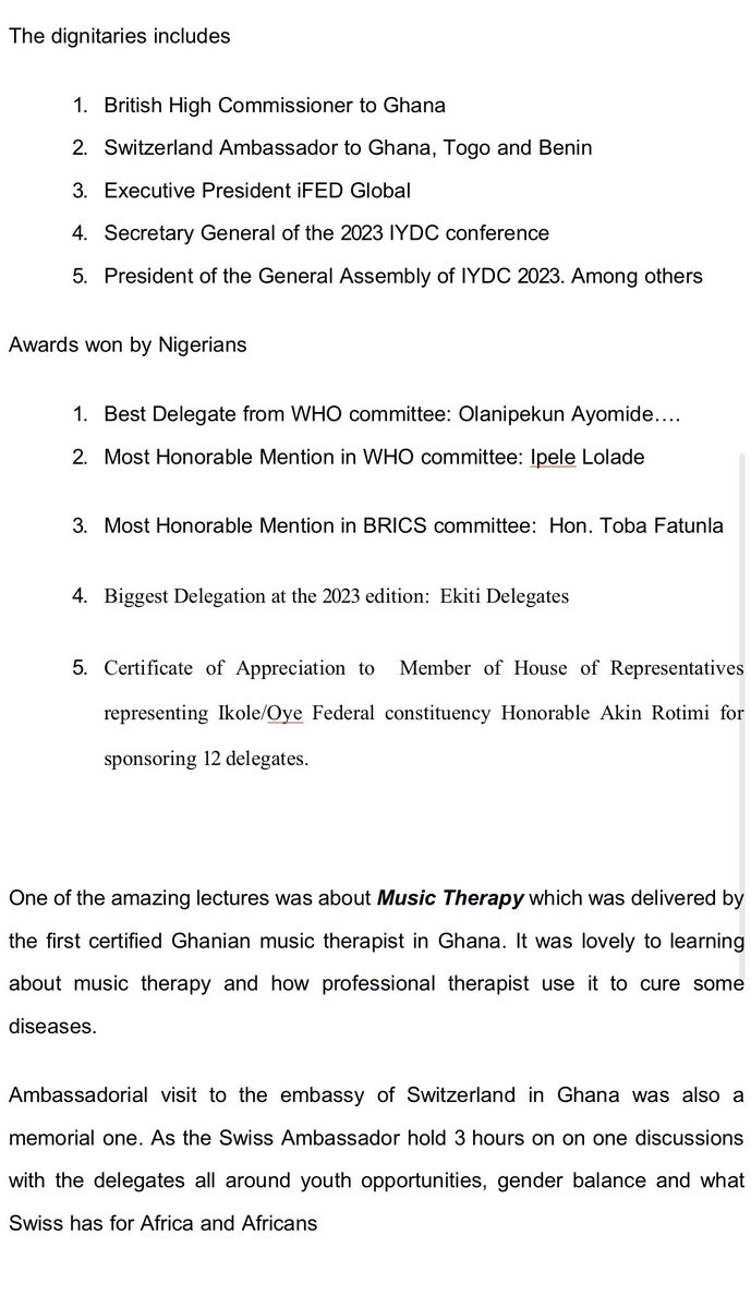 drolanipeks's tweet photo. Meet the best delegate in the World Health Organization (WHO) committee of the year 2023 edition of IYDC.
@AsiwajuOladimej
Thread
#Ahsoka #bbtvi #HappyInternationalYouthDay #DrunkTaylorsVersion #IYDC https://t.co/kcBurugXRh
