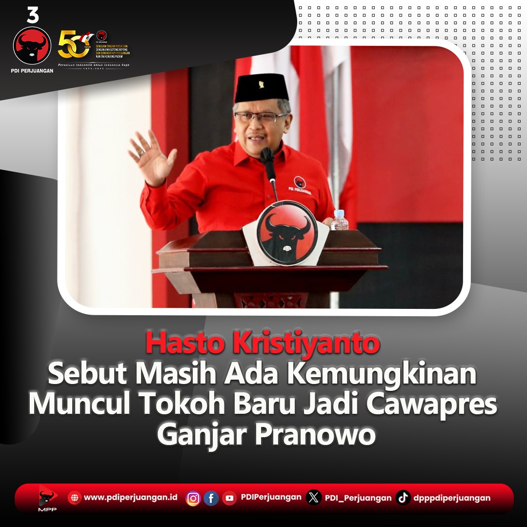 Hasto Kristiyanto Beberkan Cawapres Kriteria Megawati, Sosok Bekerja dalam Sunyi dan Tak Punya Ambisi Pribadi

Sekjen PDI Perjuangan Hasto Kristiyanto menjelaskan update terbaru kriteria cawapres Ganjar Pranowo. Ketua Umum PDI Perjuangan Megawati Soekarnoputri mencari sosok yang