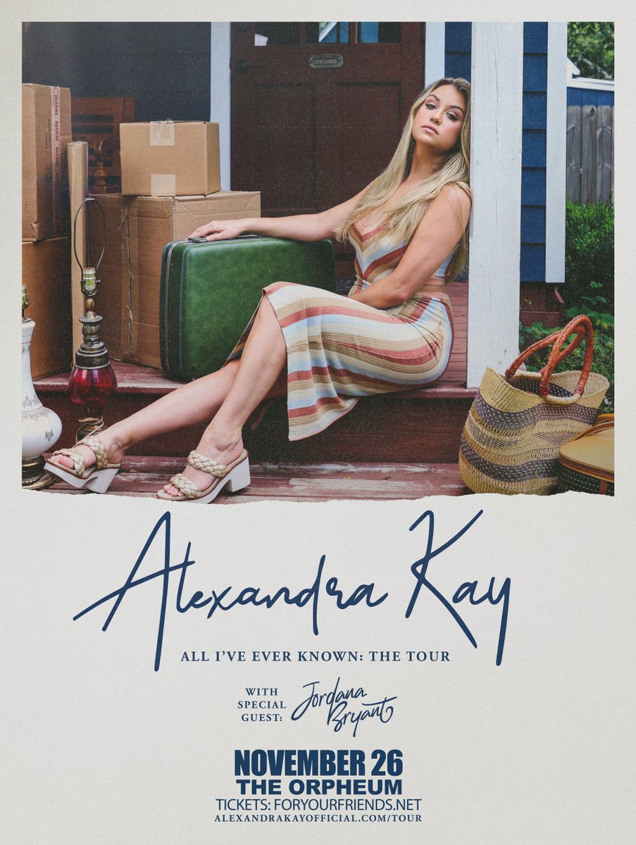 In case you missed it:  @_alexandrakay w/ @JordanaBryant on November 26th at @TAMPAOrpheum (Tickets at theorpheum.com) and November 28th at @TheAbbeyOrlando (Tickets at foryourfriends.net) Purchase your tickets now!