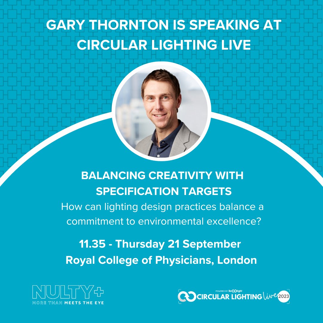Join <a href="/gthornton101/">Gary Thornton</a> at <a href="/Recolight/">Recolight</a> as he discusses the challenges surrounding how lighting design practices balance a commitment to environmental excellence with creative freedom and whether targets inhibit creativity: circularlighting.live #circulareconomy #circularlightinglive