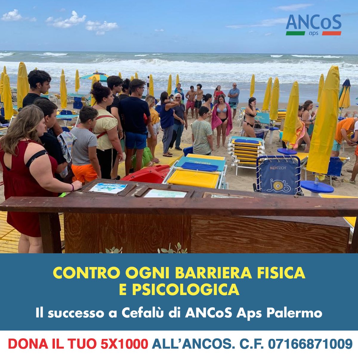 A Cefalù, ANCoS Aps Palermo promuove l’inclusione sociale, offrendo un’ampia panoramica delle attività fisiche, culturali e sociali che stanno cambiando la vita di molte persone.

Scopri i benefici di Job Summer ➡️ ancos.it/contro-ogni-ba…