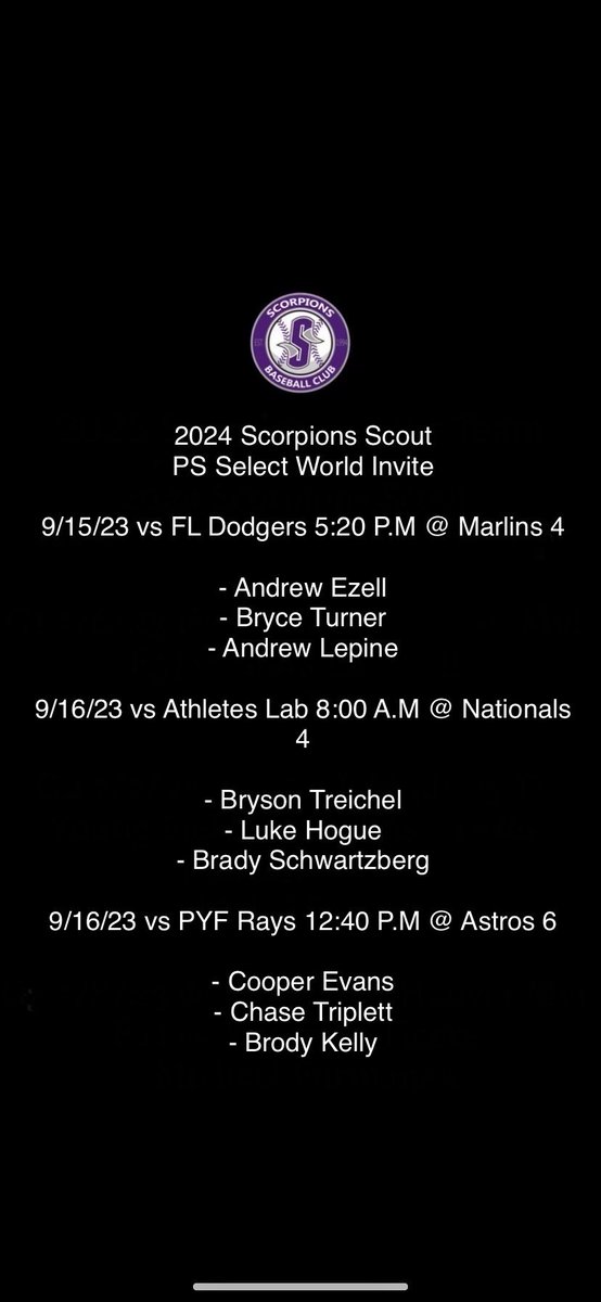 Jerry Kennedy (@24kennedy) on Twitter photo 2024 โฆ<a href="/OrlandoScorps/">Scorpions Baseball</a>โฉ Scout Team Pitching Rotation for โฆ<a href="/PSBaseballinc/">Prospect Select</a>โฉ World Invite. 2024 โฆ<a href="/OrlandoScorps/">Scorpions Baseball</a>โฉ Scout Team Pitching Rotation for โฆ<a href="/PSBaseballinc/">Prospect Select</a>โฉ World Invite.