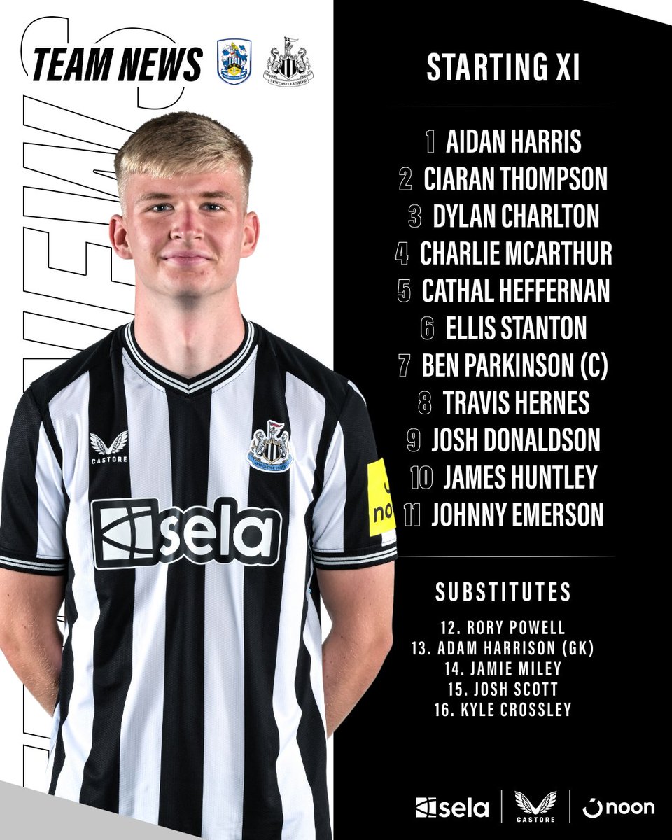 NUFC's tweet photo. 🏆 TEAM-NEWS 🏆

Here's how #NUFC's U21s line-up for tonight's #PLCup Group F opener against Huddersfield Town!

Kick-off at the John Smith's Stadium is at 7pm (BST).

⚫⚪ https://t.co/GP0qgoJ3jD