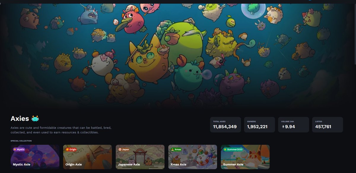 RDK_Legend's tweet photo. I think this banner shouldn't exist, not like this, the most interesting thing is to open the page and look at the axies, whenever I open my favorites I have to look at this banner :/ @AxieInfinity https://t.co/GNEWU2jy0N