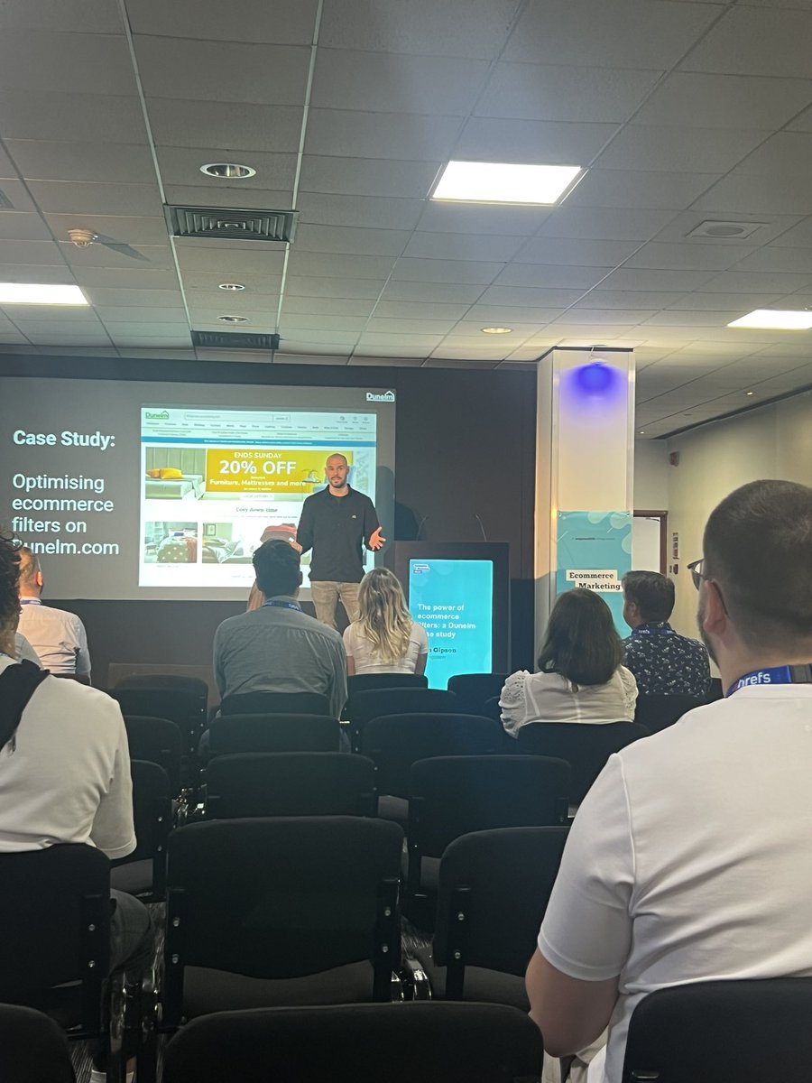 Attending the first every E-commerce Marketing Show today in Brighton. Great start to the day with <a href="/samgipson/">Sam Gipson</a> talking all things filters #brightonseo