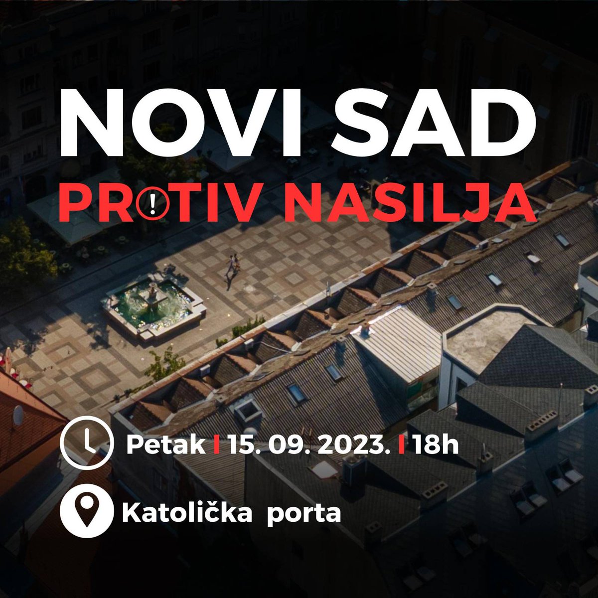 ZajednoNS's tweet photo. Novi Sad Protiv Nasilja!
Vidimo se u petak u 18h.
#zajedno #novisad #Protiv #Nasilja https://t.co/HwvCC5lbNp